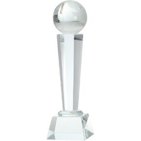 MECCANIXITY Crystal Glass Trophy, Champions Award for Desktop Table Decor Sports Competition Paperweight