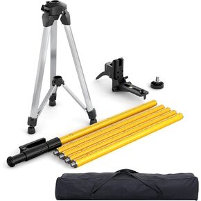 Houseables Laser Level Pole, Laser Pole, Laser Level Tripod, Laser Tripod, Laser Tripod Stand, Laser Stand, Tripod for Laser, Laser Pole Mount, Laser Telescoping Pole, For Construction, Adjustable 12’