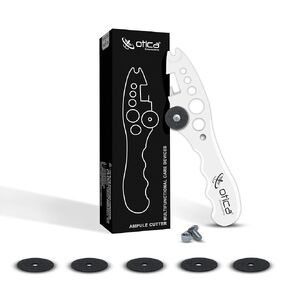 OTICA Ampoule Cutter for Doctors Nurse, Glass Bottle Cap Remover Cutter Ampule Breaker for Hospital and Clinic (White)