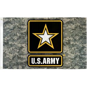 United States Army Flag US Star USA Banner Military Pennant 3x5 Premium Grommets (3x5FT CAMO)