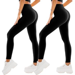 SINOPHANT High Waisted Leggings for Women - 2 Packs Buttery Soft Yoga Pants for Workout Athletic