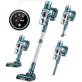 Cordless Vacuum Cleaner, 450W/38Kpa Powerful Stick Vacuum, New Upgraded Brushless Motor, 50mins Runtime, Led Display, 6 in 1 Wireless Vaccum for Home Hardwood Floor Carpet Pethair