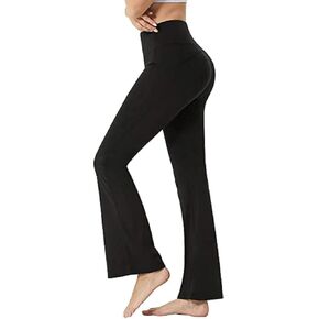 Women Black Flare Leggings High Waisted Bootcut Yoga Pants for Women Tummy Control Work Pants