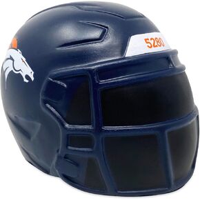 Party Animal NFL Jumbo Squeezymates Helmet Denver Broncos Squeezy Helmet Figurine, Team Colors, 4" Tall