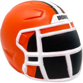 Party Animal NFL Jumbo Squeezymates Helmet Cleveland Browns Squeezy Helmet Figurine, Team Colors, 4" Tall