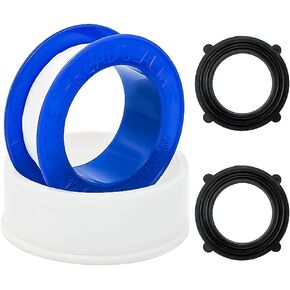 Install Accessory kit and Spare Parts for Flush kit，with 1/2inch PTFE Teflon Tape（30ft）/O Ring Gasket(2pcs)