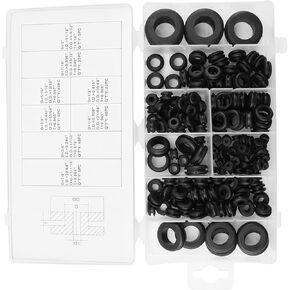 Mumusuki 180 PCS Grommet Soft Plastic Grommet ، Afdekstop Rond Rond Bong Ste Wire Gasket Casher Consher ، mumusukiepho2mfx4k
