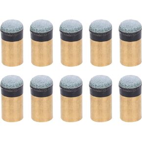 plplaaoo Pool Stick Tips Replacement Kit, 10pcs Billiard Cue Tips,Billiards Snooker Pool Cue Pole Tip Replacement Parts,Screwon Copper Pu Leather Slip On Cue Tip, Pool Table Accessories Pool Stick