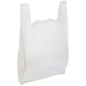 1000ct Large Plastic Grocery Reusable T-shirts Carry-out Bag Plain White