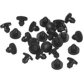 uxcell 38Pcs Silicone Plugs, Rubber Round Snap in Locking Hole Plugs for 3.5mm Hole, Hole Stoppers Waterproof Hole Plug for Metal Tube, Furniture End Caps Inserts, Black