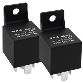 Starter Relay Switch 31506-79B (Pack of 2) - 12V/24V 40A/30A 5 Pin Motorcycle Relay Compatible with Harley Davidson (1980 - Early 1993)