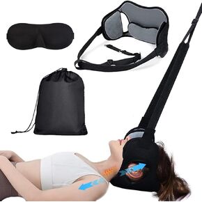 Neck Traction Device for Neck Pain Relief,Neck Stretcher Strap for Spine Chiropractic Decompression,Portable Storage Bag,Neck Chiropractor for Physical Therapy,Neck Strap for Neck Recovery
