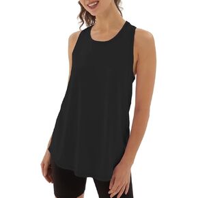 sissycos Women's Workout Racerback Tank Tops Loose Fit Sleeveless Athletic Shirts