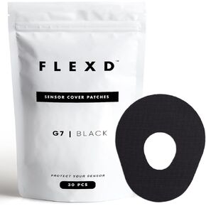 Flexd – Dexcom G7 Over Patches Waterproof (Pack of 30) - Black