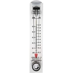 LZM-15T 0.1-0.5GPM Acrylic Meter, Knob Panel Type Liquid Meter, Panel Type Meter, Water Meter for Measurement ZG1 / 4 "