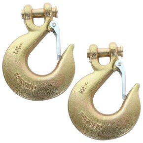 Pack of 2 Clevis Slip Hook 12 Inch Forged Steel Safety Hook Suitable for 13MM Chain Heavy Duty Grab Hook for Trailer Truck Transport Towing Winch Hook