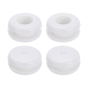 uxcell 70Pcs Rubber Grommets 2/8" (8mm) Drill Hole, 1/4" (6mm) ID Double Sided Hole Plugs Ring Gasket for Firewall Cable Wire Protecting, White