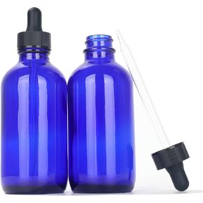 زجاجات زجاجية مستديرة من ماجيك سيزون بوسطن (أزرق / 120 مل مع قطارة / 2 قطعة) in Kuwait