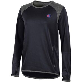 Champion Reverse Weave Logo Women's (Active Grey) Athletic Tech Crew Performance Fleece