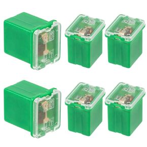 40A Square Auto Fuses 40 AMP Low Profile Box Shaped Automotive Fuse for SUVs Cars Trucks Boats (Pack of 6 Pcs)
