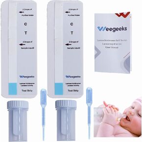 2Pcs Lactose Intolerance Test Strips at Home for Adult and Kid Lactase Activity Test Food Sensitivity Test