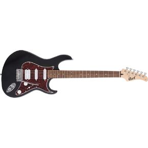 Cort 6 String Solid-Body Electric Guitar, Right, Open Pore Black, Full (G110OPBK)