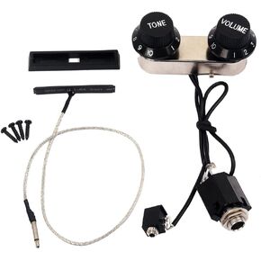 Alnicov Violin Pickup Piezo Transducer Bridge Set with Tone Volume Knobs for Guitar Violin Parts