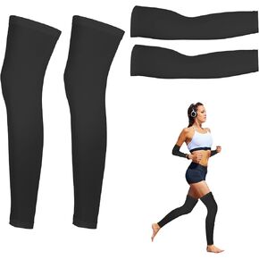 Grevosea 1 Pair Basketball Leg Sleeve Arm Sleeve Sport Leg Compression Sleeve Arm Compression Sleeve for Men Women