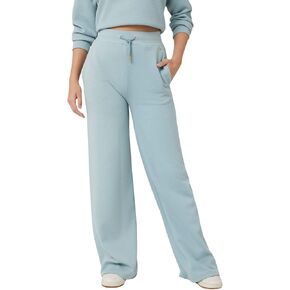 GUESS Women's Eco Peony Logo Straight Long Pant