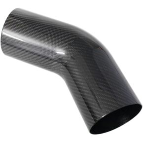102mm (4") OD, Leg Length 150mm (6"), 45 Degree Carbon Fiber Bend Elbow Pipe, 4 Inch Outer diameter, 1.5mm Thickness, 3K Twill Real Carbon Fiber Bent Tube