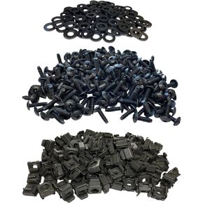 12-24 Cage Nut & Screws w/Washers 100-Pack - USA Made
