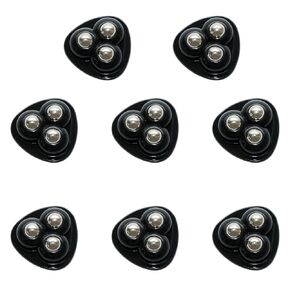 8 Pcs Mini Caster Wheels Appliance Wheels Adhesive Miniature Swivel Rollers Stainless Appliance Sliders (Black)
