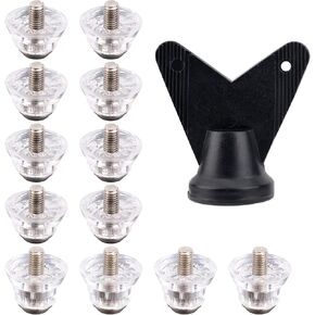 12pcs Football Cleats Screw on Studs, Football Cleats Studs Metal Soccer Shoe Studs Rugby Boot Studs Replacement Football Cleat Spikes for Adults Sports Training