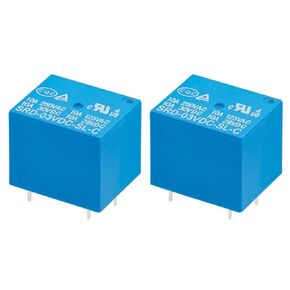 2Pcs PCB Power Relay SRD-03VDC-SL-C, DC 3V Coil, 10A 250VAC, SPDT, 5 Pin, for Household Appliance Boards (2)