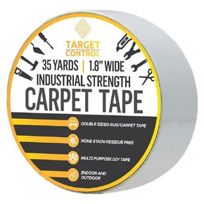 TargetControl ™ | 105 قدم × 2 "| شريط السجاد وشريط البساط الخشب الصلب لا ضرر ، شريط السجاد لسجاد المنطقة ، شريط السجاد مزدوج ، شريط السجاد ، شريط البساط للبلاط