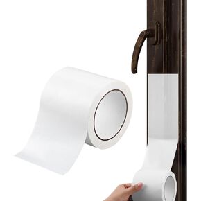 Window Weather Sealing Tape,Window Sealing Tape for Winter,Window Ac Seal Air Conditioner Sealing Tape No Residue, Self Glues for Keep Out Cold Air Dust Rain, Waterproof（White ）