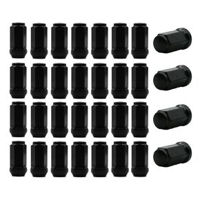 32pcs M14x1.5 Wheel Lug Nuts 1.8 inch Tall with Cone Seat 19mm (3/4") Hex Compatible with Silverado Suburban 1500 Expedition F-150 Ram 1500