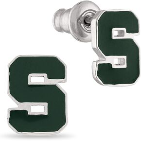 Stone Armory Michigan State Earrings - Block S Michigan State Earrings - Hypoallergenic Earrings for Sensitive Ears - Women's Michigan State Apparel