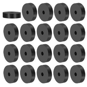 PATIKIL Multi Purpose Rubber Spacer, 20 Pcs 0.2"ID x 1.2"OD x 0.3"T Neoprene Round Anti-Vibration Isolation Pads Isolator Rubber Bushings Spacer Washer for HVAC Bolts Car Accessories