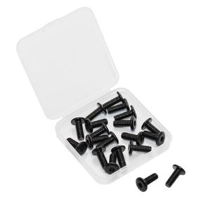 Lilaly 20 Pcs Bolts M6 x 16mm Screws Flat Head Bolts Socket Head Screw for Furniture