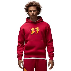 Nike Jordan Flight MVP Men's Fleece Pullover Hoodie (US, Alpha, Large, Regular, Regular, Standard, Cardinal Red/Sail 619)