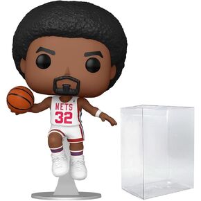 POP NBA: Legends - Julius Erving (New York Nets Home Jersey) Funko Vinyl Figure (Bundled with Compatible Box Protector Case), Multicolor, 3.75 inches