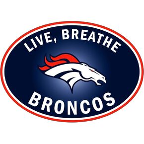 Siskiyou Sports NFL Denver Broncos Live-Breath Auto Decal, Team Colors, One Size
