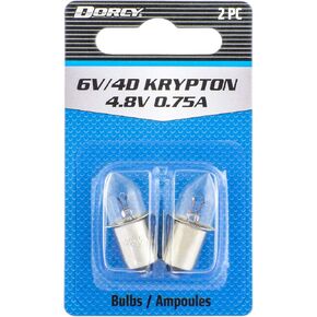 Dorcy 6-Volt/4D-4.8-Volt, 0.75A Bayonet Base Krypton Replacement Bulb (41-1663), Blue, 2-Pack