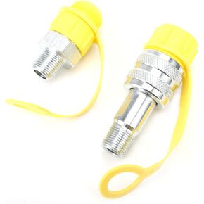 Hydraulic Coupler, Hydraulic Coupling Set Zg3/8 Mechanical Oil Pipe Chrome Plated Steel Quick Disconnect Coupler Male Female