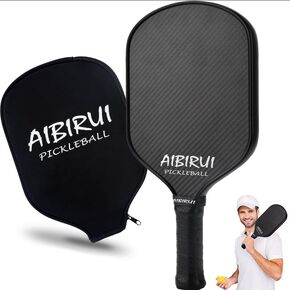 Pickleball Paddle Carbon Carbon Fiber Palcleball Paddles ، 3K سطح ألياف الكربون الخام (16 مم حصباء عالية PP Core) مجداف خفيفة الوزن ، مثالية لمضربات المبتدئين والمبالين ، مضارب المخلل ، مضارب المخلل ،