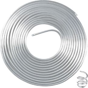 5/16" OD Aluminum Tube Metal Seamless Round Pipe 1060 Refrigeration Tubing, Soft Aluminium Coiled Tubing, 0.04" Wall Thickness, Steel Fuel Line for Air Conditioner, Refrigerator, 6.6 FT