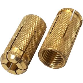 (Pack of 4) Brass Drop in Anchors 5/8" x 1-3/4" (M16 x 45 mm), Bolt Sleeve, Expansion Wall Dowels, Masonry Concrete Anchor