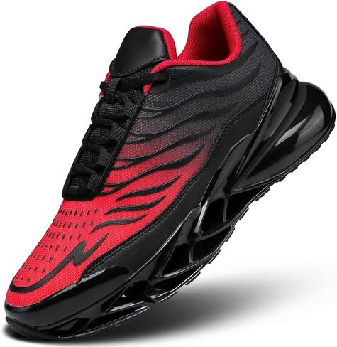 Mens Air Cushion Running Shoes Walking Blade Fashion Sneakers Lace Up Casual Comfortable Soft Sole Work Tennis Sport Athletic Trainers in Saudi Arabia