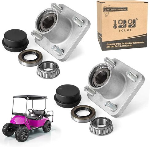 مجموعة محور العجلة 10L0L لـ 2001.5-2013 EZGO TXT، المكوك، العمود الفقري، عربة الجولف الكهربائية والغاز من سلسلة ST، مع سباقات وغطاء، OEM# 70895-G01 70895G01، مجموعة من 2 in Saudi Arabia